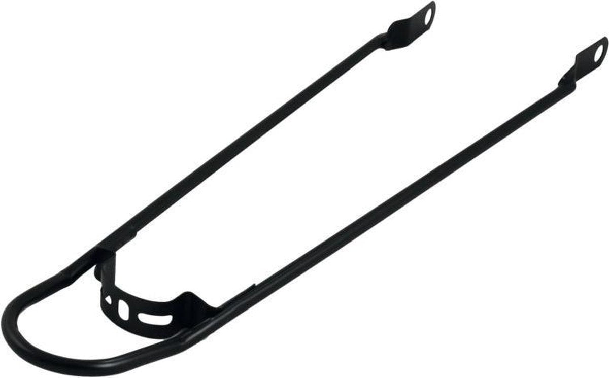 Spatbordstang 28 inch mat zwart incl bumper - ZWART