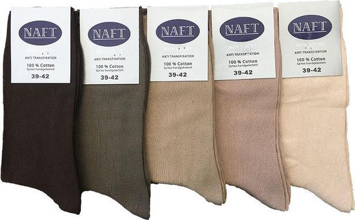 Naft 100% katoenen heren sokken 10 paar maat 43/46