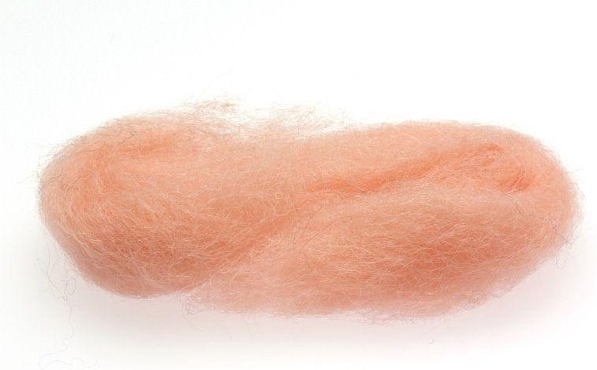 Glückskäfer Gekaarde Wol 25 Gram Zalmroze