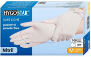 Hygostar handschoenen nitril poedervrij wit maat L - 100 stuks