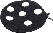 Naturezoo Etuitje Rond Met Stippen 8 Cm Zwart/wit