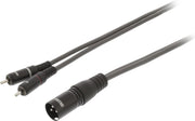 Sweex 1x XLR (m) - 2x RCA (m) stereo audiokabel - 1