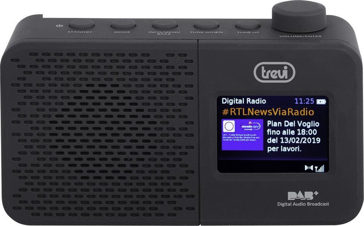 TREVI DRAAGBARE DAB-RADIO 795-R BLACK