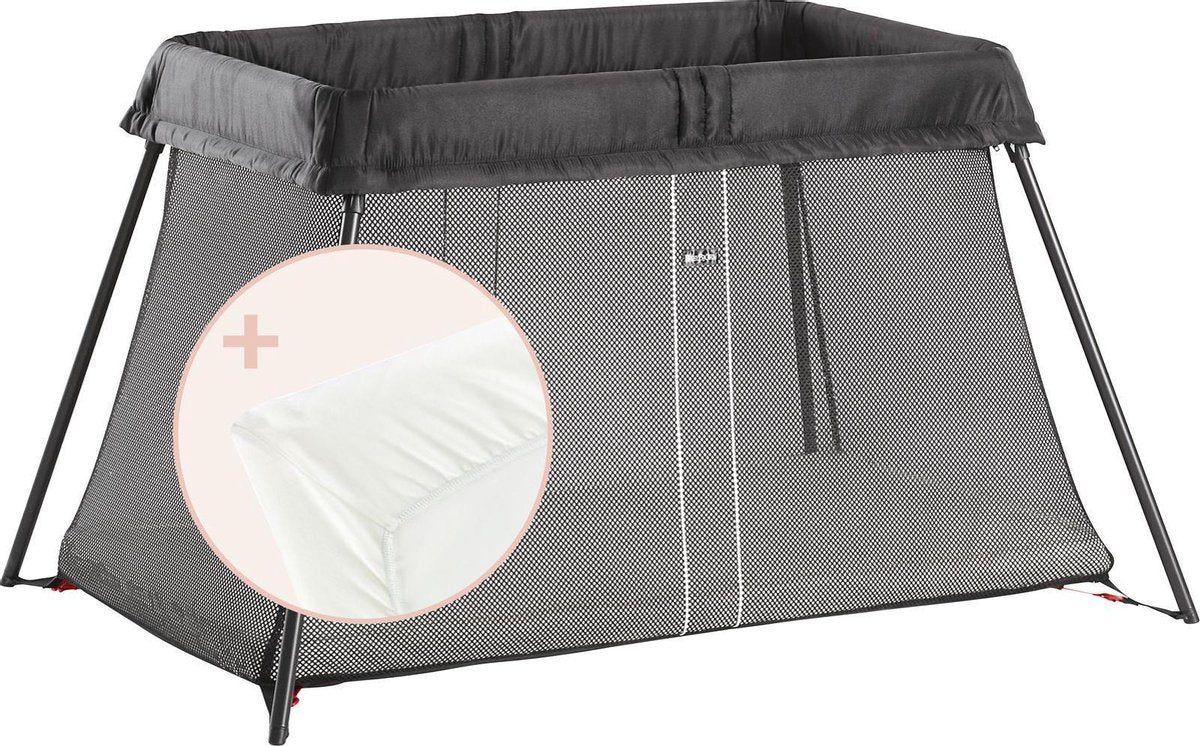 BABYBJÖRN Reisbedje Light - incl. Matrasovertrek - Zwart