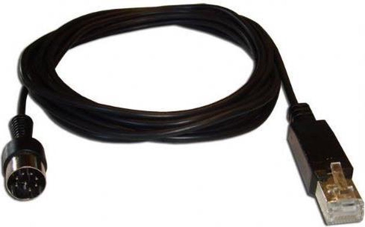 Cavus RJ45 naar 8-pins DIN Powerlink PL8 kabel voor B&O / zwart - 15 meter