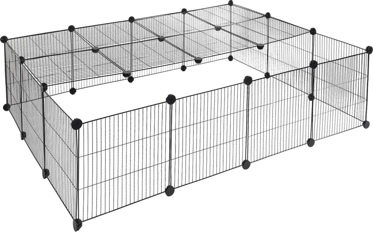 Huisdierenkooi Set- Konijnenhok Set - Konijnenren - Puppyren - Kippenren - Ren - Konijnenkooi Voor Binnen - Konijnenkooi Voor Buiten - Hamsterkooi - Kippenhok - Large
