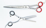 Beautytools GOLD LINE Professionele SET Hondenschaar Knipschaar Gebogen (8.5 inch) + Fijne Uitdunschaar voor honden(incl. opberghoes)