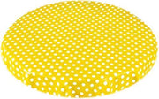 MixMamas Rond Tafelzeil - Ø 140 cm - Grote Stip - Geel/Wit