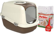 PeeWee XXL kattenbak EcoDome Startpakket Bruin/Ivoor - 66