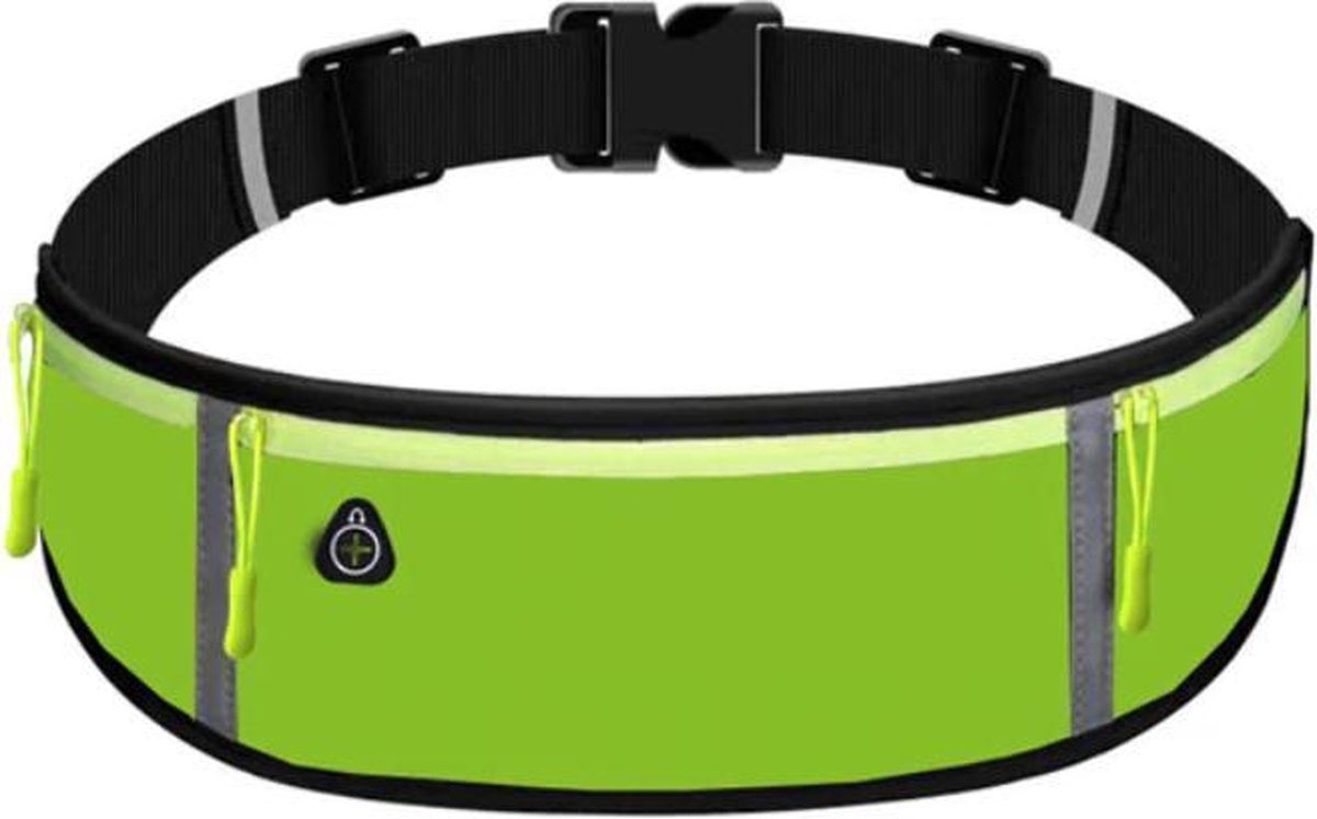 Sport Heupband - Hardloopband Telefoon - Sportband - Hardloop Riem - Heuptas - Unisex/Onesize - Running belt - Groen