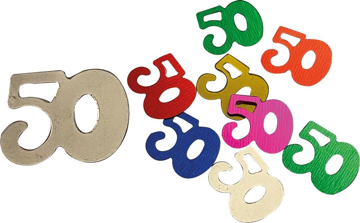 Tib Confetti Xxl Cijfer 50 Ca. 10 Cm Karton
