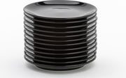 Lite-Body Hermes gebaksbordjes - Set van 12 stuks - 16 cm - Zwart