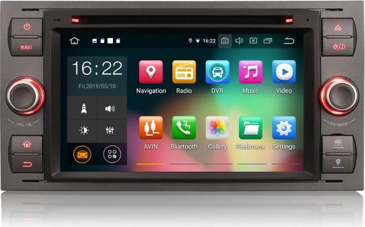 Voltario® 7 " Android 9.0 Autoradio geschikt voor Ford inclusief navigatie