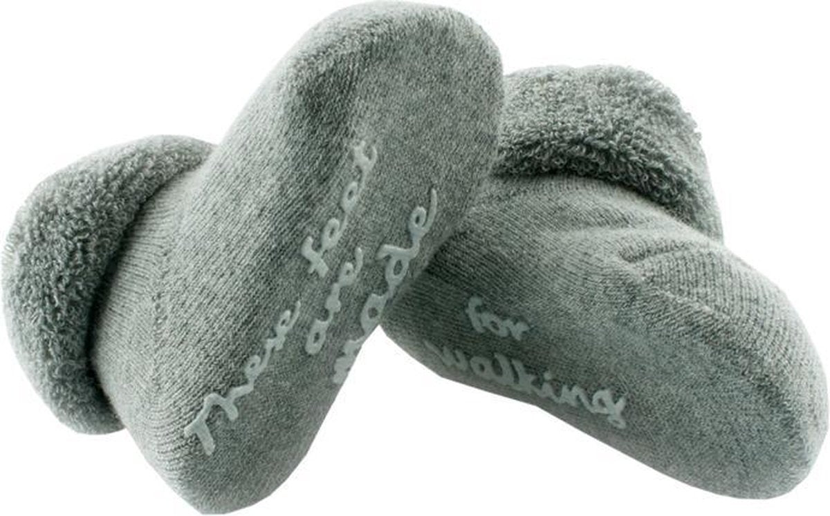 BamBam Sokjes 'These feet are made for walking' - Grijs