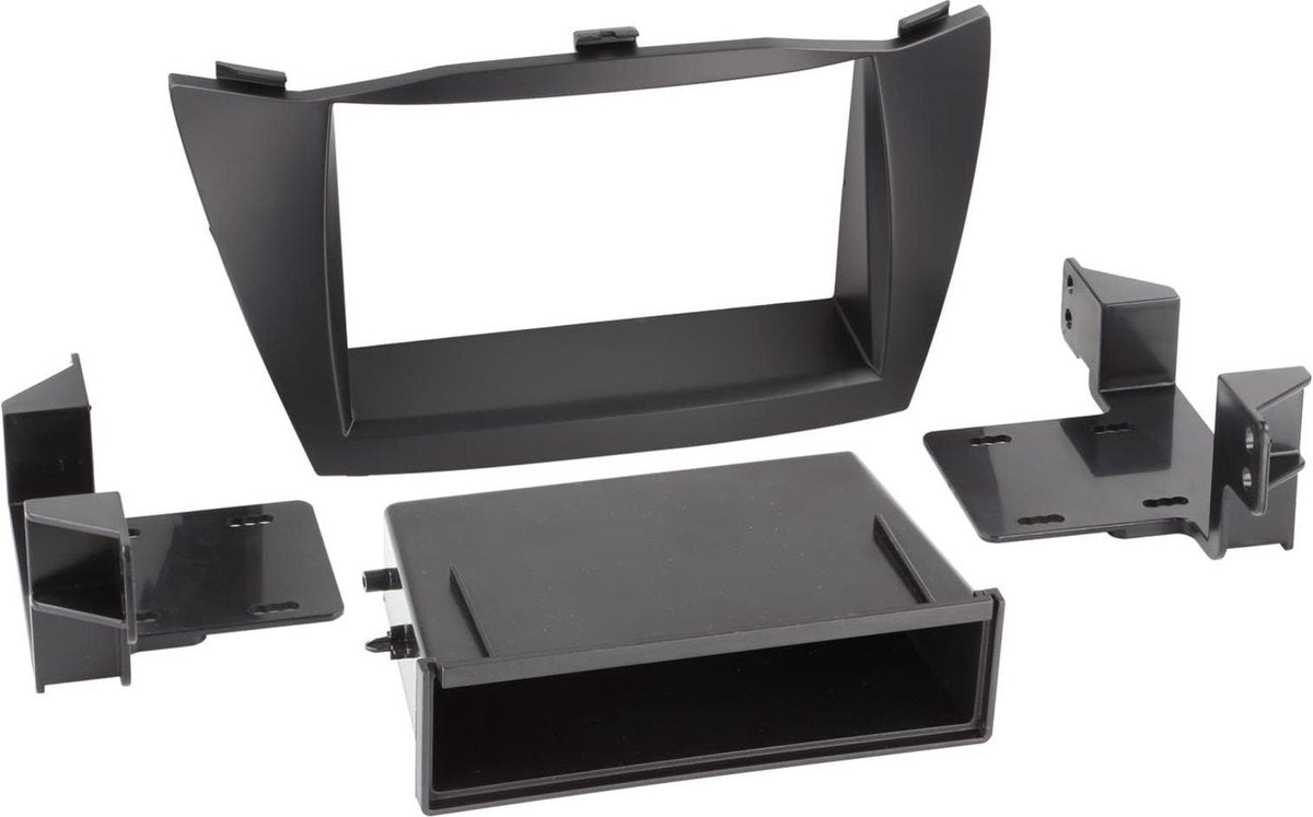 2-DIN Paneel Hyundai iX35 met Pocket 2010-2013 Kleur: Zwart