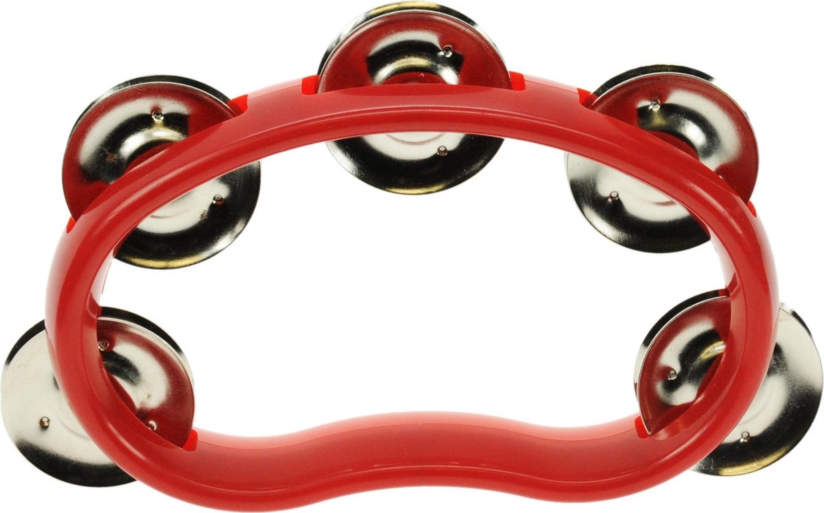 Rattlesnake Tamboerijn Mini Rood Kunststof 15 Cm
