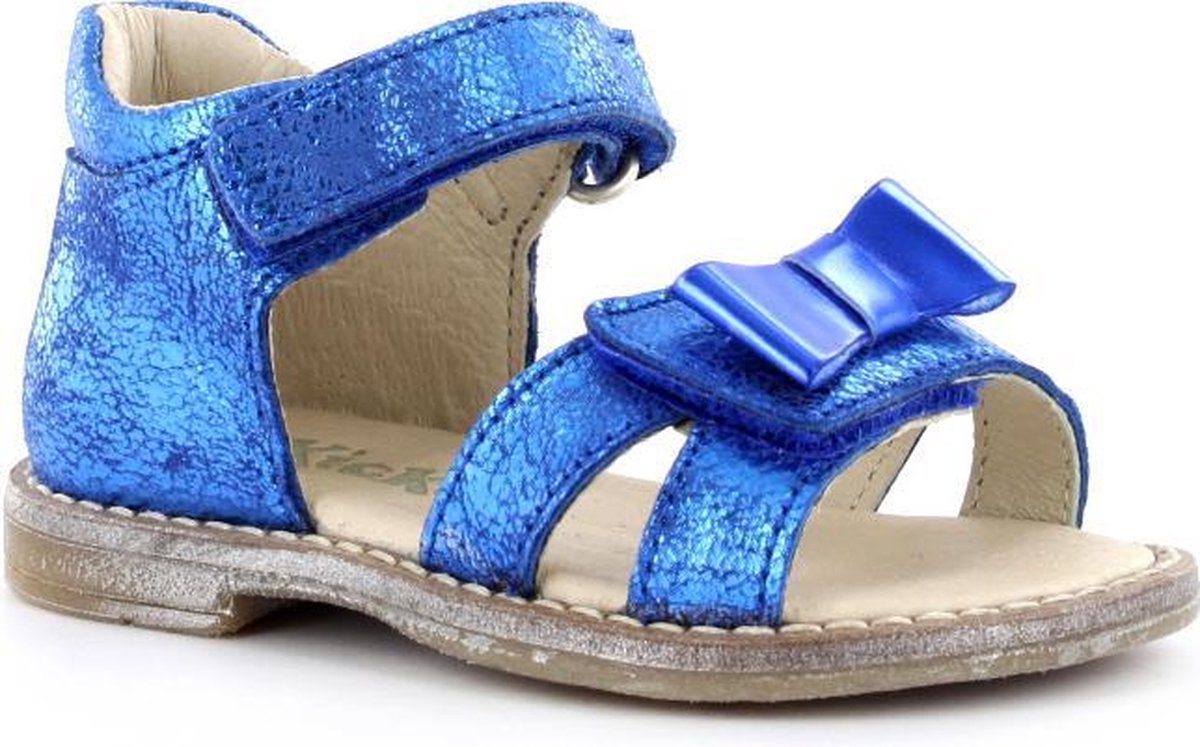 Kickers - Meisjes - Kinderschoenen - Sandalen - Leder - Blauw - Maat 21