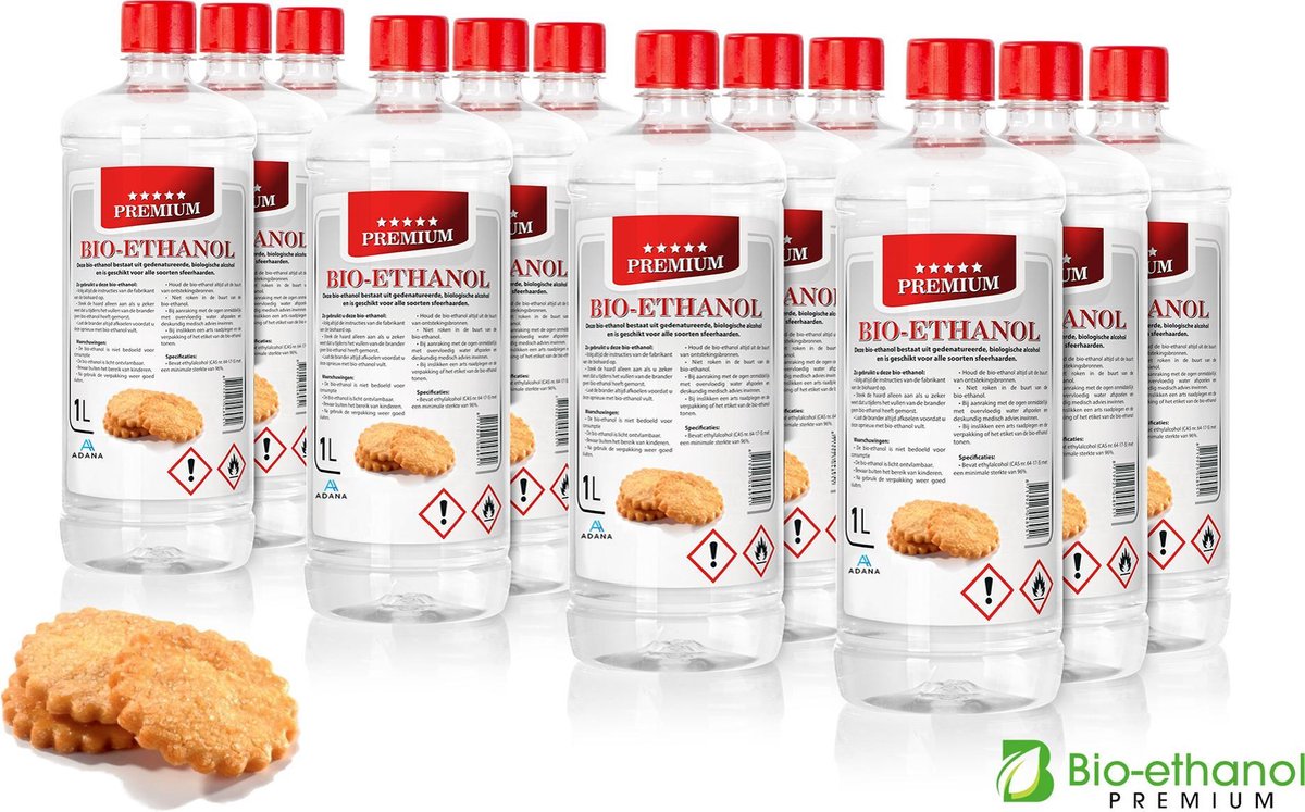 Adana- Bio-Ethanol met Koekjesgeur-PREMIUM- bioethanol  96