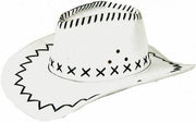 Hoed - Wit - Cowboy - Leatherlook