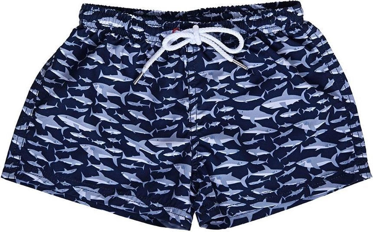 Slipstop Zwemshort Haaien Jongens Donkerblauw Maat 110