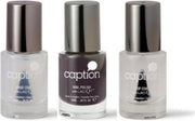 Caption Trioset / Basecoat+ Topcoat + Crazy & I Like it / donkerpaars met subtiele bruine shimmer