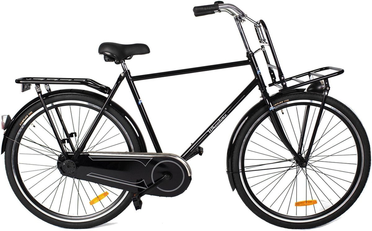 Wheelerz herenfiets 28 inch zwart | inclusief voordrager | rijklaar