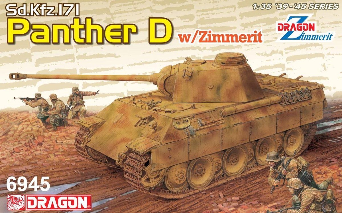 Dragon - Sd.kfz. 171 Panther Ausf.d W/zimmerit 1:35 - DRA6945 - modelbouwsets