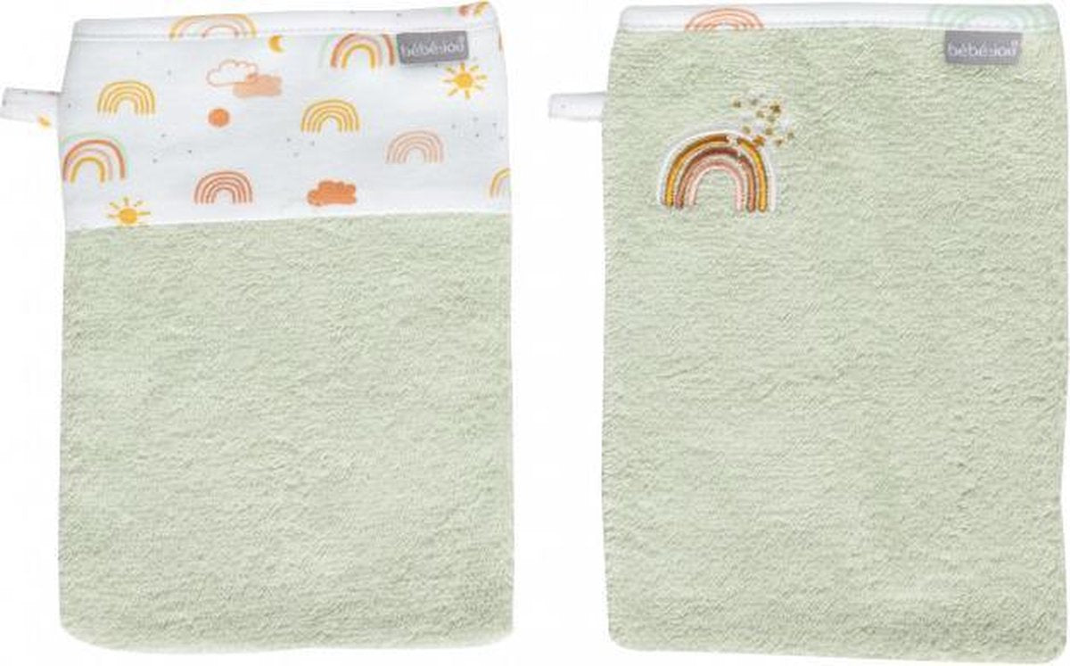 bébé-jou Washand 2 stuks - Rainbow Sky