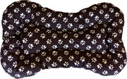 kussen voor kleine honden - Katten 70-100 cm ( Bruin met pootmotieven)