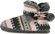 Apollo Sloffen Gestreept Dames Elastomeer/textiel Grijs/roze Maat 37-38
