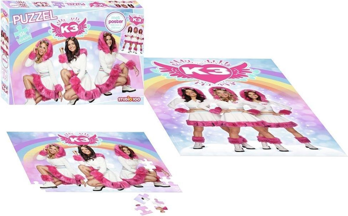 K3 Dromen Puzzel met Poster 104 Stukjes