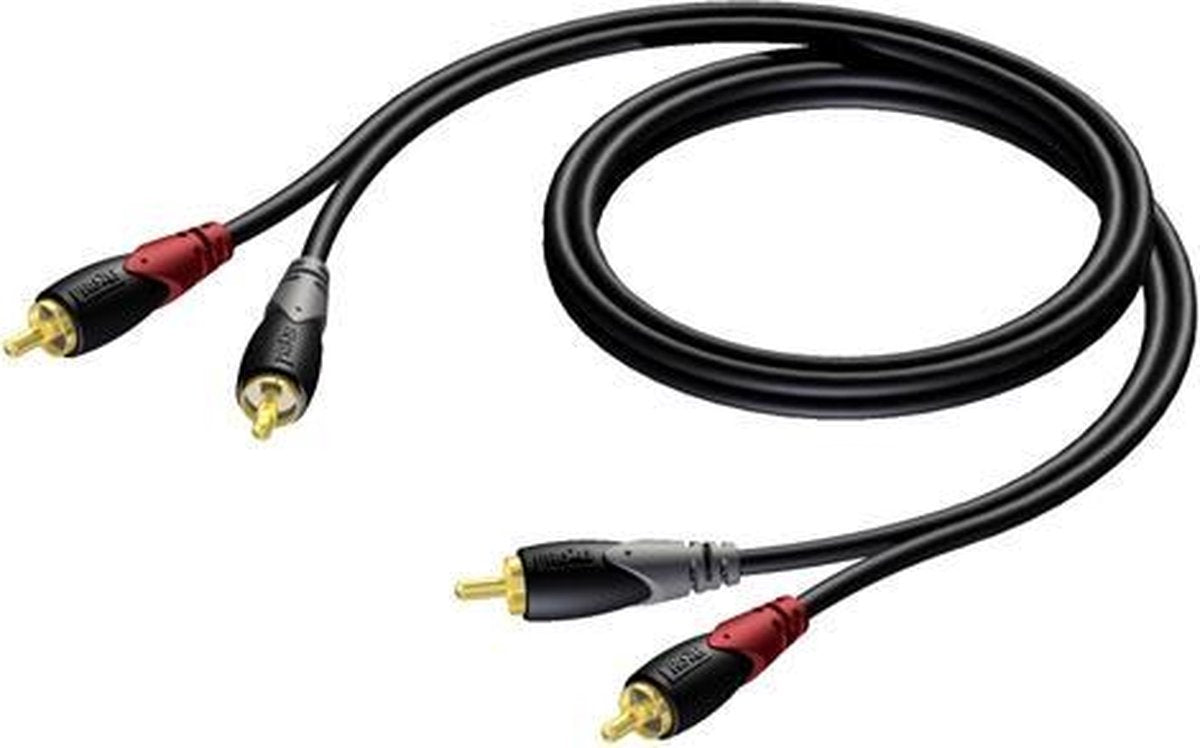 Procab CLA800/1.5 | 2* RCA-Cinch-Tulp -- 2* RCA-Cinch-Tulp