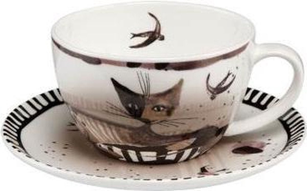 Goebel® - Rosina Wachtmeister | Koffie / Thee kop en schotel "Elsa" | Cappucino
