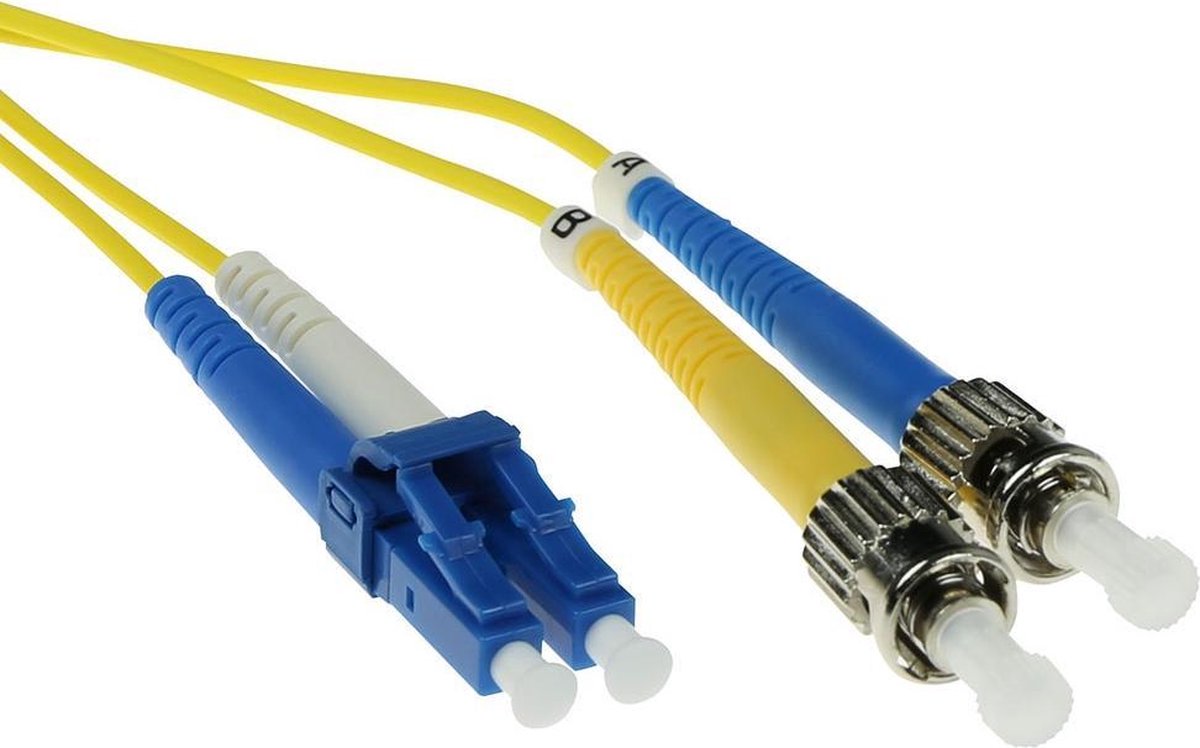 ACT 2 meter LSZH Singlemode 9/125 OS2  glasvezel patchkabel duplex met LC en ST connectoren RL7902