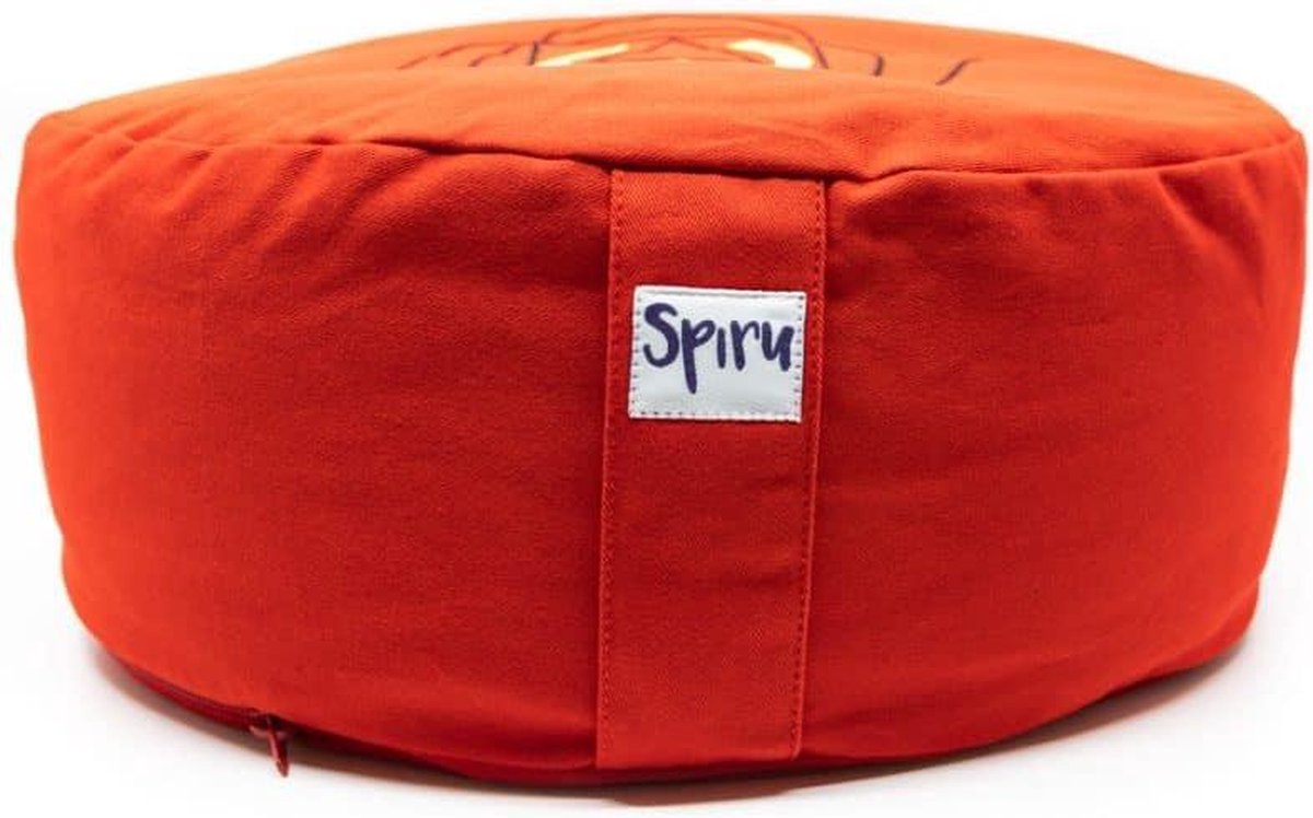 Spiru Meditatiekussen Katoen Rood – 1e Chakra Muladhara – 36 x 15 cm