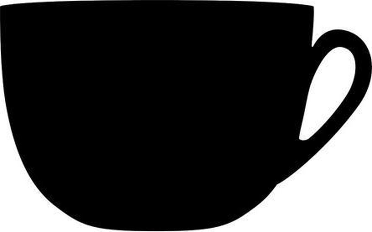 Wandkrijtbord silhouette - Kopje - Incl. 1 krijstift