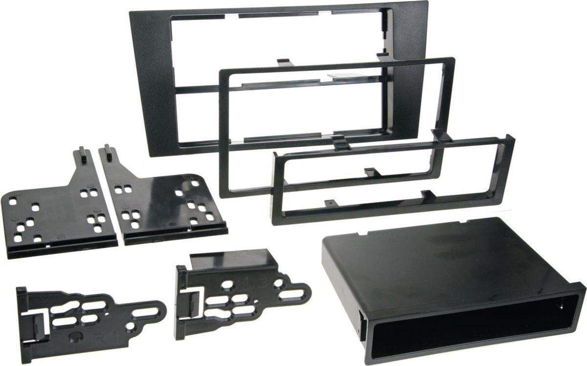 2-DIN Paneel Audi A4 Symphony 1999-2000 Kleur: Zwart
