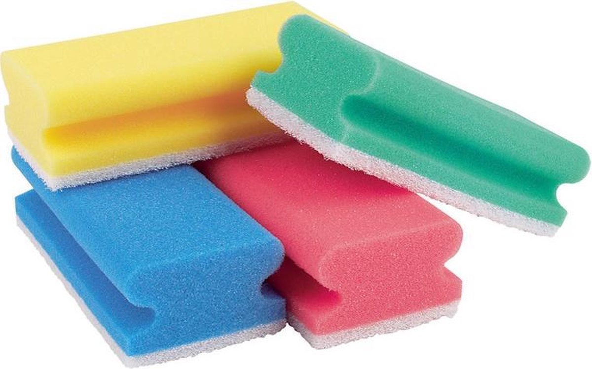 Maus schuurspons met greep 4 kleuren mix - 40 stuks elke kleur 10 stuks