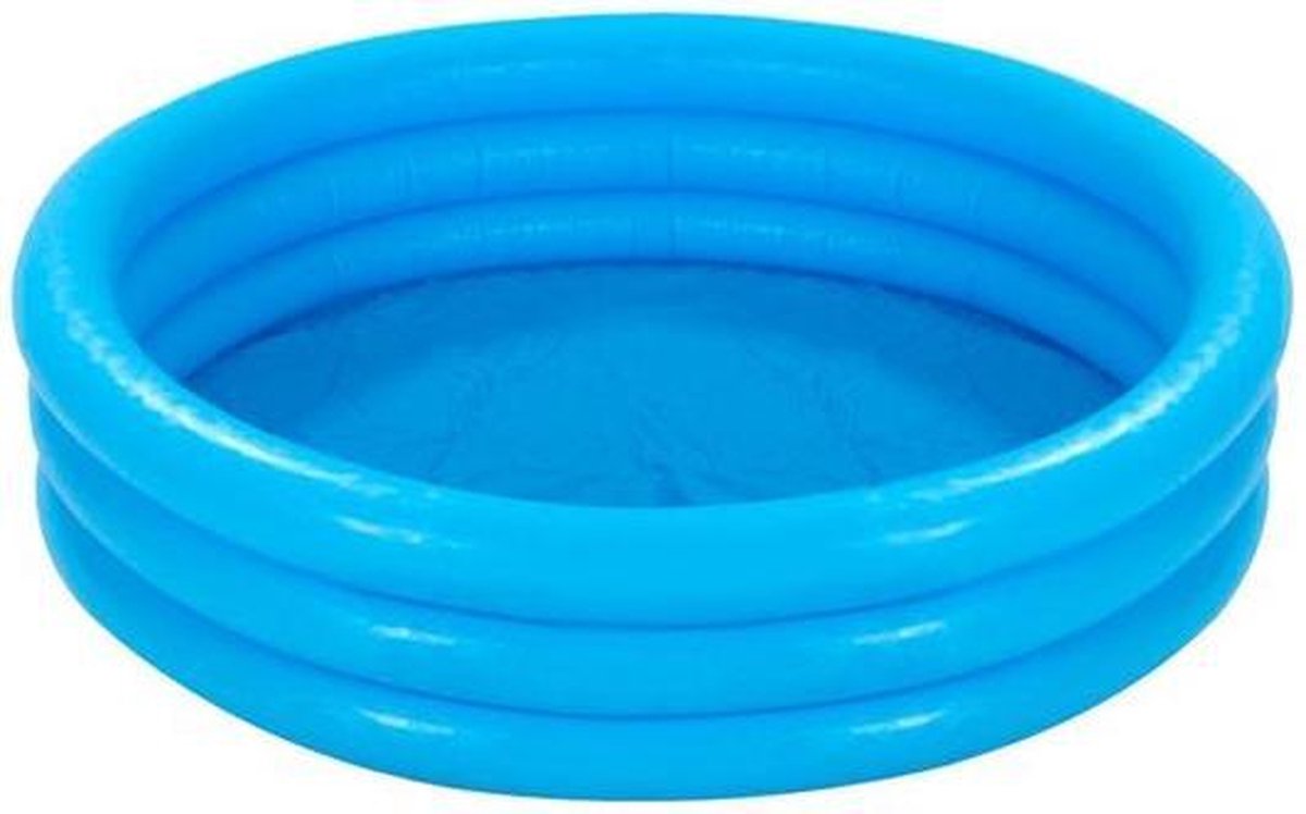 Groot Blauw Opblaasbaar 3-Ringen Zwembad voor Kinderen Vanaf 2 Jaar - 168x38cm | Peuter Zwembad Tuin Buiten | Pierenbadje | Pierenbad | Zwembadje | Drie Aparte en Gelijke Ringen | Blauwe
