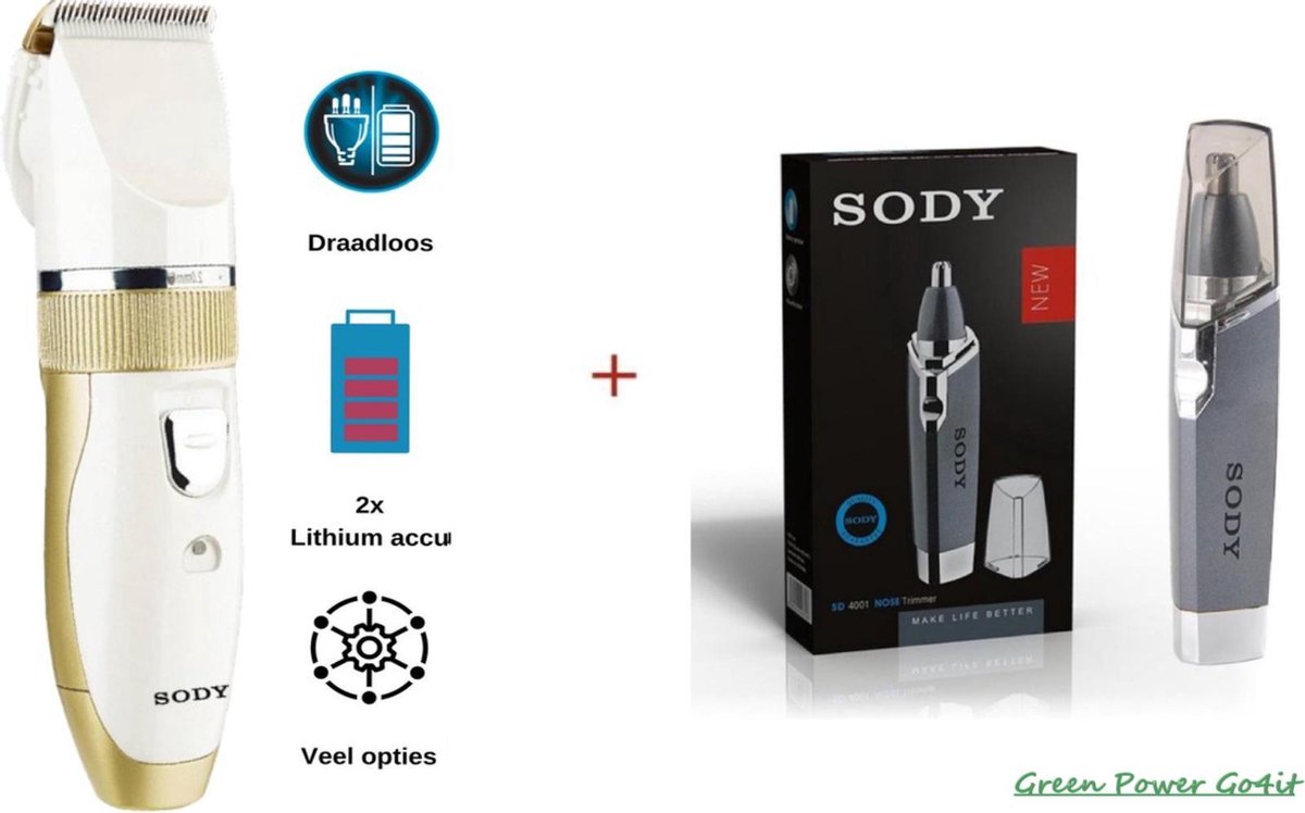 Tondeuse Set - Thuiskapper - Trimmer – Haartrimmer - Hoofd Scheren - Precisietrimmer - Grooming - Mannen - Cadeautip +  Elektrische Neushaar Verwijderaar