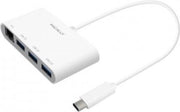 Macally USB-C naar 3 poort USB-A + Gigabit Ethernet adapter