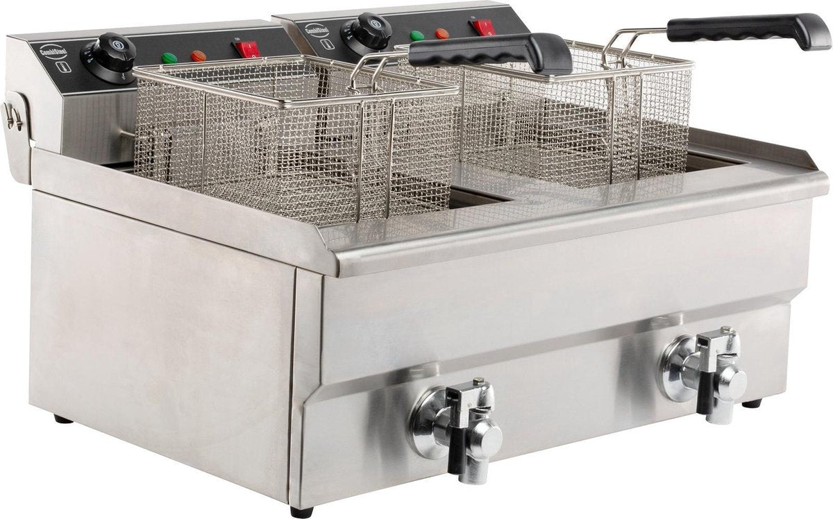 Professionele Horeca Tafelfriteuse 2x8L. - Elektrisch