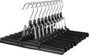 SONGMICS Broekhanger 10 stuks van metaal - Broekspanner Rokhanger Kleerhanger Klemhanger Rokspanner 360 ° draaibare haak voor rokken