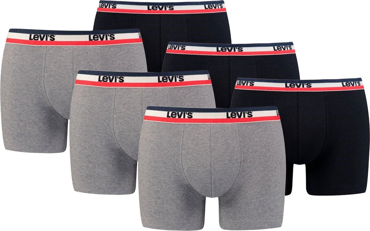 Levi Onderbroek - Maat XL  - Mannen - grijs/zwart/rood