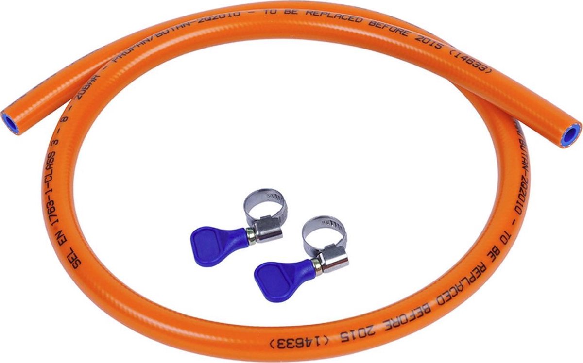 Gimeg HD Gasslang pvc - 2 slangklemmen - 1