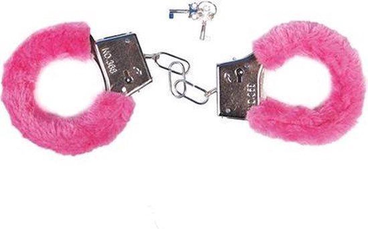 Doodadeals® | Handboeien Metaal | Handboeien Seks | Handboeien Erotiek | Met Roze Imitatie Bont | Inclusief 2 Sleutels