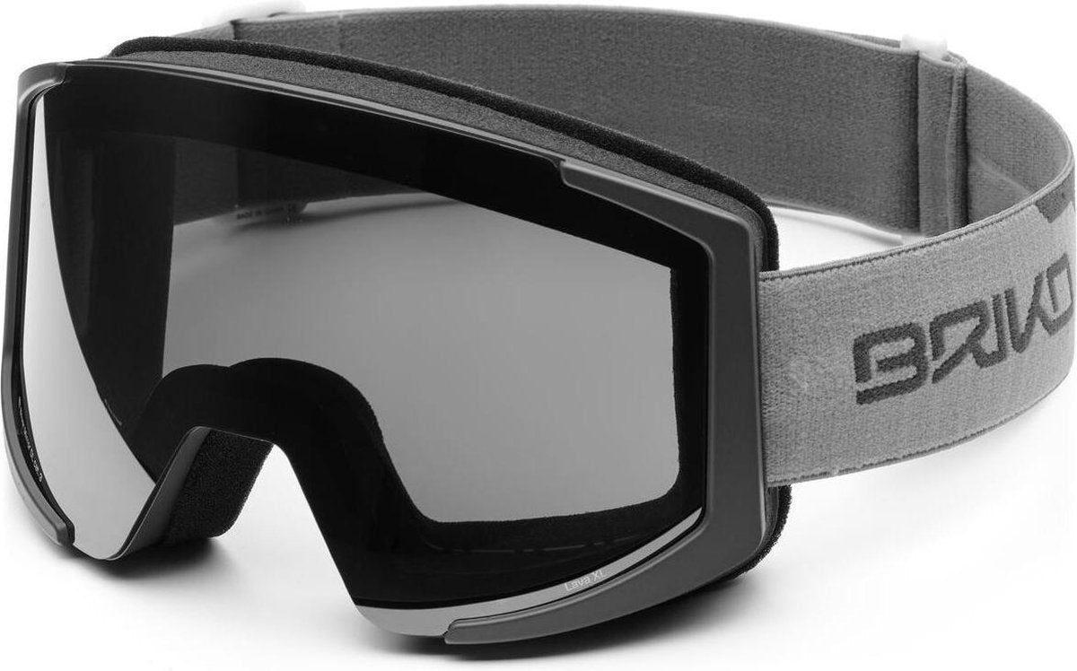 Briko Lava XL Ski Goggles With 2 Lenses M SMOKE C GREY-SM3P1 - Maat One size