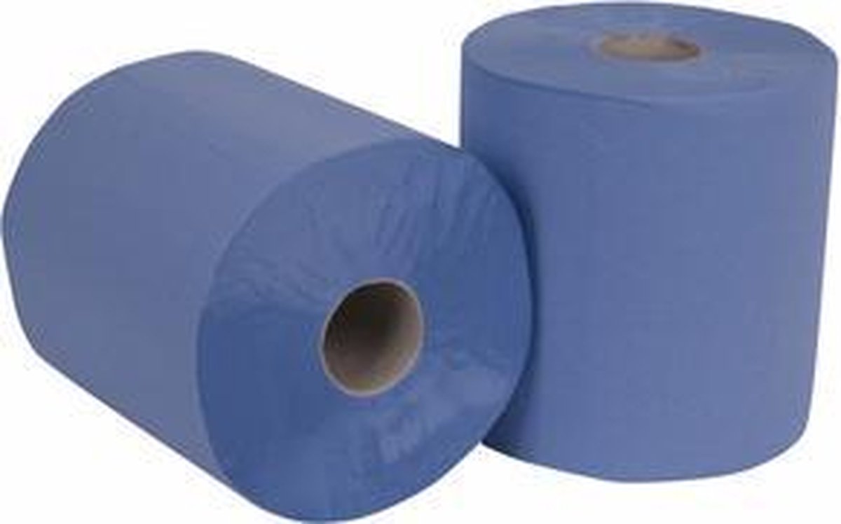 POETSPAPIER MIDIROL 2-LAAGS 152M BLAUW (per 6 rollen)