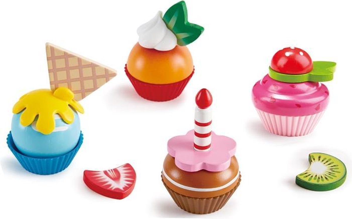 Hape Cupcakes Speelgoedeten 18-delig