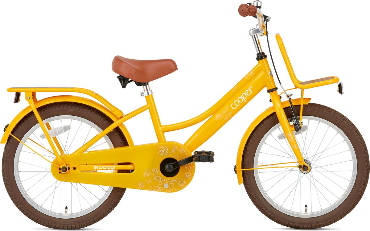 SuperSuper Cooper Bamboo Meisjesfiets 18 inch - Geel